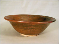 Rimmed Bowl - shino glaze
